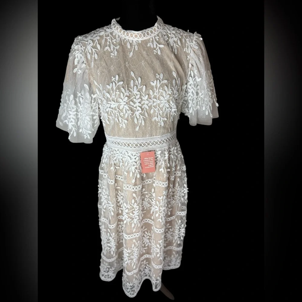 Ivy City Sicily Dress with Flutter Sleeves NWT - Picture 12 of 16